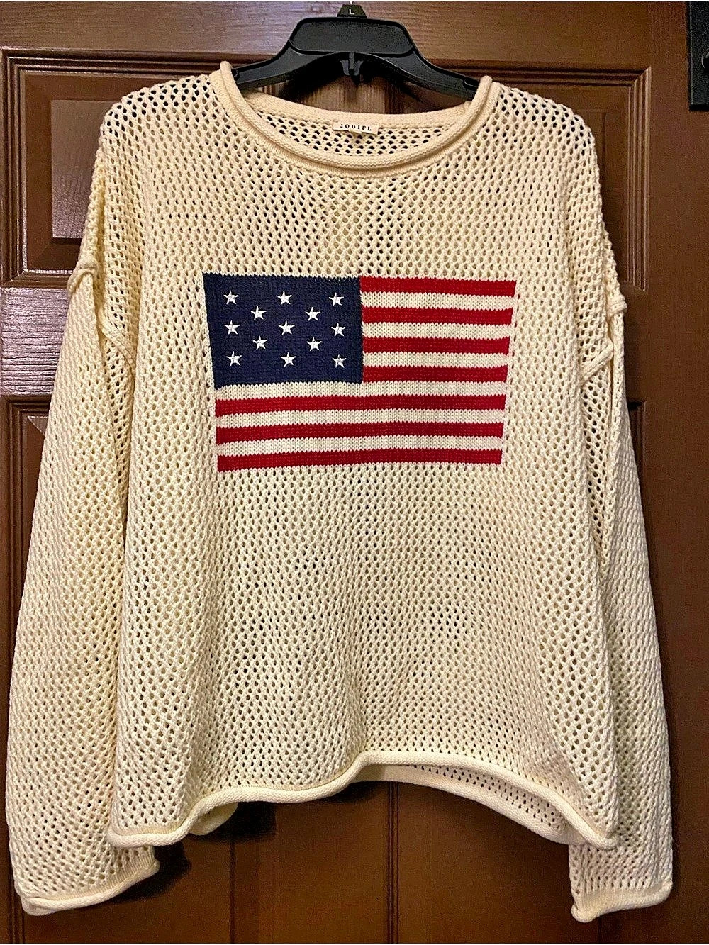 Jodifl Stars & Stripes Sweater American Flag Knit XL